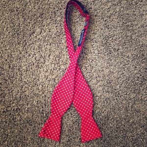 Red and White Polka Dot Bow Tie